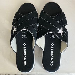 Converse black slides